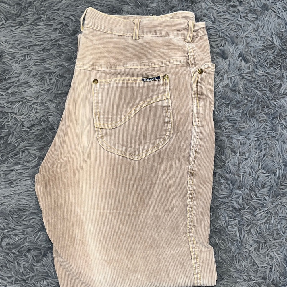 Corduroy pants.